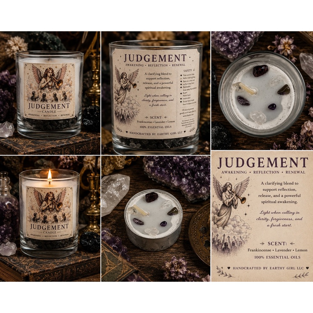 Judgement Tarot Tea Light Candle Set